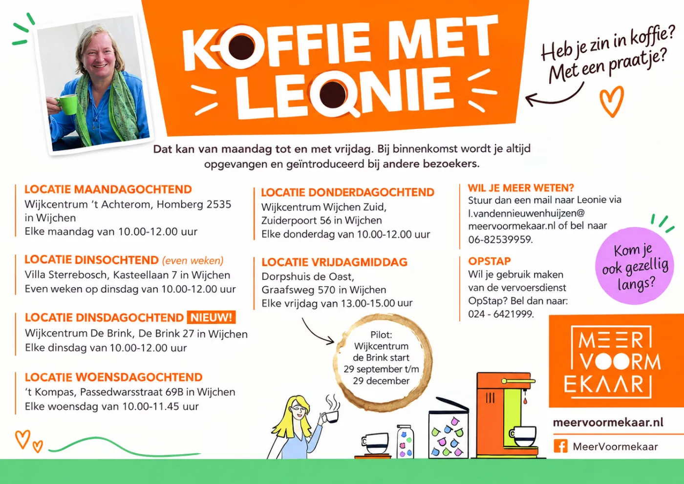 Foto's en aankondigingen van het wijkcentrum 4
